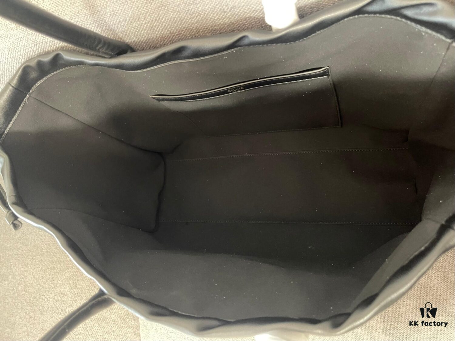 6930abb86e68136f4d9acd56 CELINE CABAS TRIOMPHE Large Drawstring Tote Bag in Soft Leather