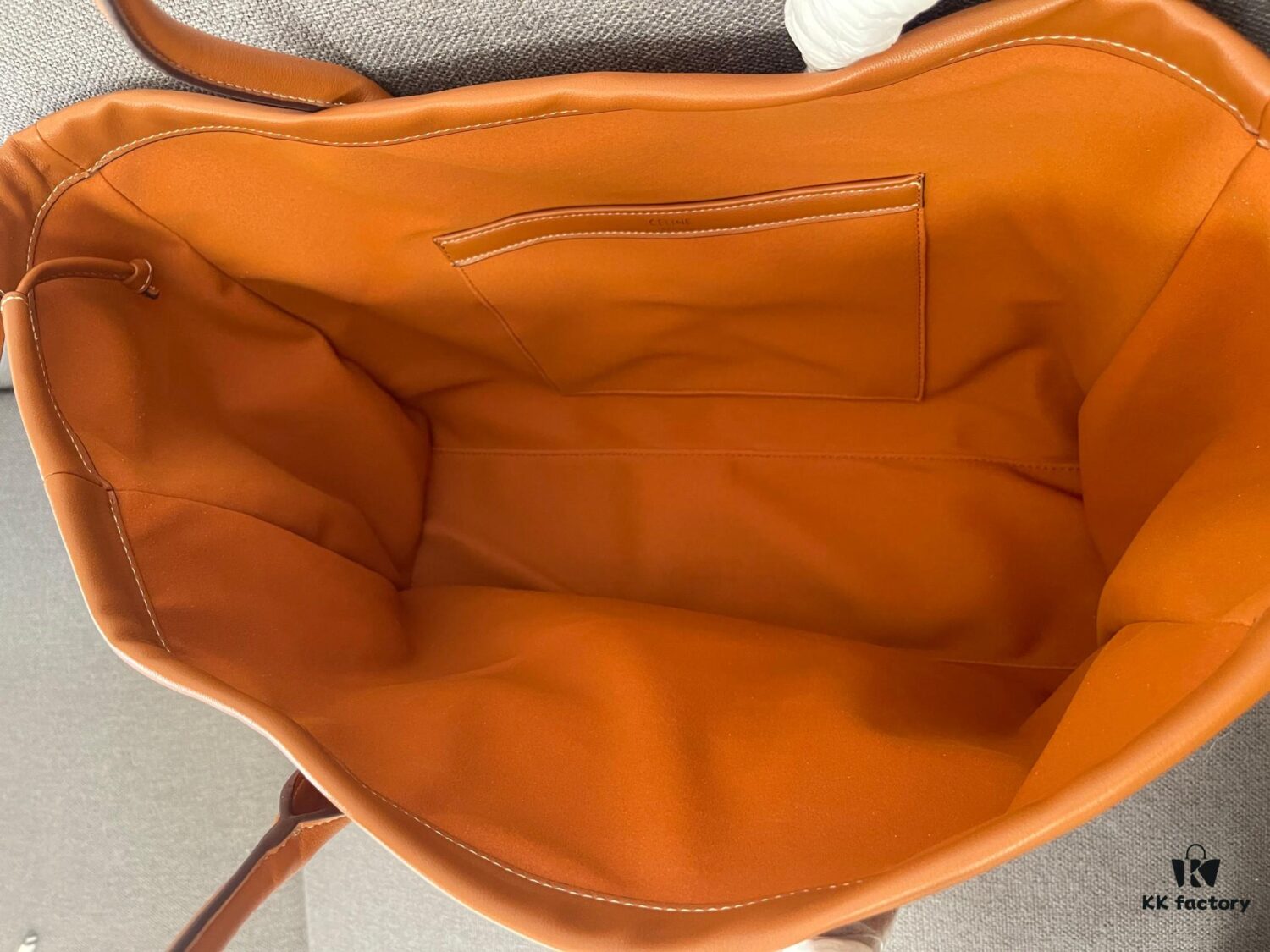 6930abb96e68136f4d9acd5a CELINE CABAS TRIOMPHE Large Drawstring Tote Bag in Soft Leather