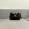 6930abef6e68136f4d9acdb0 CELINE Arc de Triomphe TILLY Signature Print Leather Handbag TRIOMPHE Canvas, Cowhide Leather Trim, Lambskin Lining, Gold-Tone Hardware, Sling or Crossbody Wear, Zip Closure, One Main Compartment, One Interior Flat Pocket, Adjustable Strap - Model No. 4233#, Size: 22cm