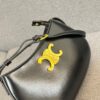 6930abef6e68136f4d9acdb1 CELINE Arc de Triomphe TILLY Signature Print Leather Handbag TRIOMPHE Canvas, Cowhide Leather Trim, Lambskin Lining, Gold-Tone Hardware, Sling or Crossbody Wear, Zip Closure, One Main Compartment, One Interior Flat Pocket, Adjustable Strap - Model No. 4233#, Size: 22cm