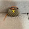 6930abf76e68136f4d9acdc0 CELINE Triumph Arch TILLY Logo-Print Leather Handbag