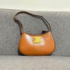 6930abf76e68136f4d9acdc1 CELINE Triumph Arch TILLY Logo-Print Leather Handbag