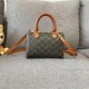 CELINE Small Triomphe Canvas Logo-Printed Calfskin Boston Bag