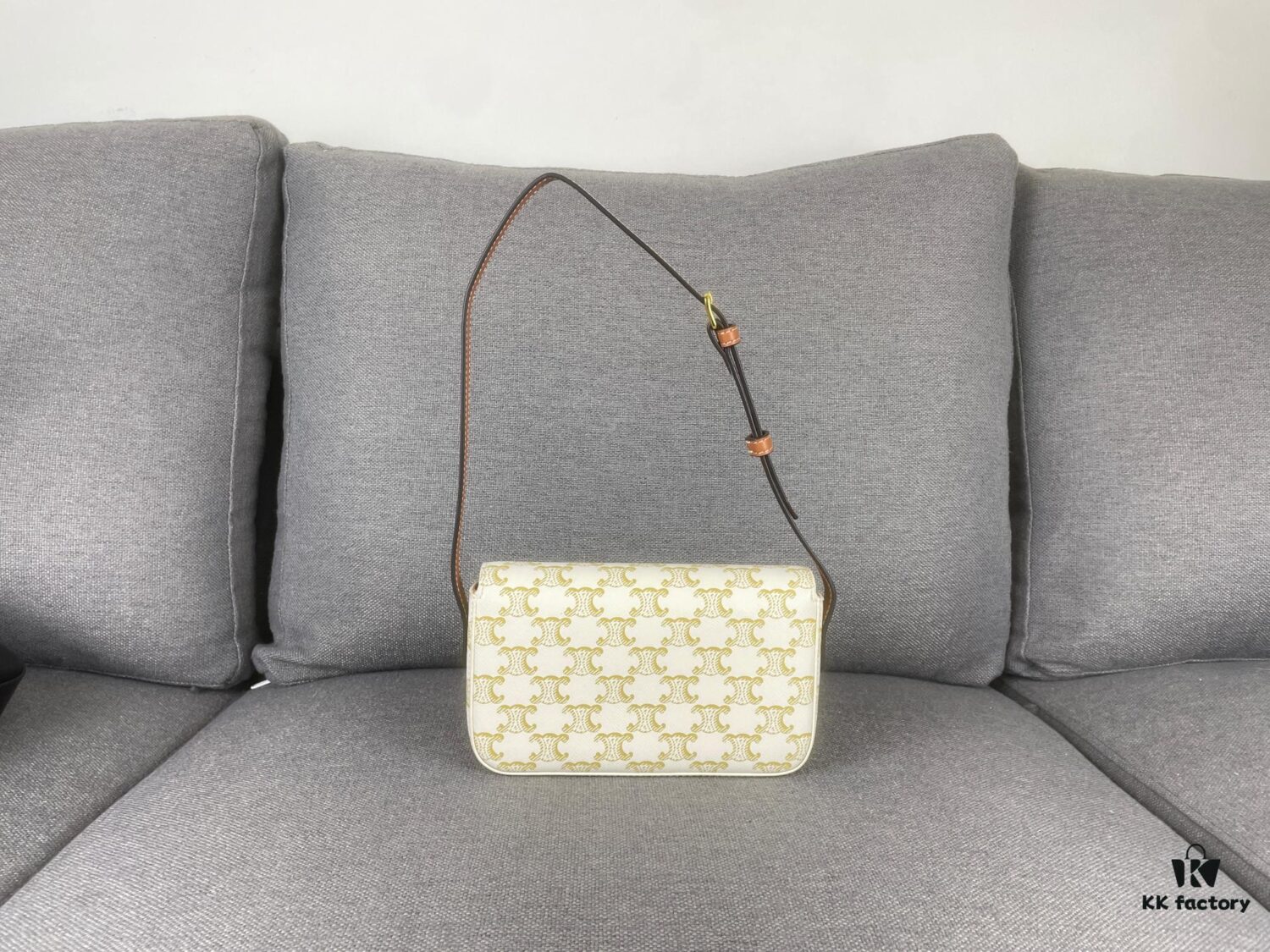 6930ac6f6e68136f4d9ace88 CELINE Brand New Triomphe Arc de Triomphe Underarm Bag, Limited Spring-Summer Edition