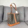 TRIOMPHE CANVAS Handbag. New Autumn-Winter CELINE CABAS Small Logo-Print Calfskin Leather Bag
