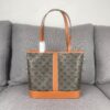 TRIOMPHE CANVAS Handbag. New Autumn-Winter CELINE CABAS Small Logo-Print Calfskin Leather Bag