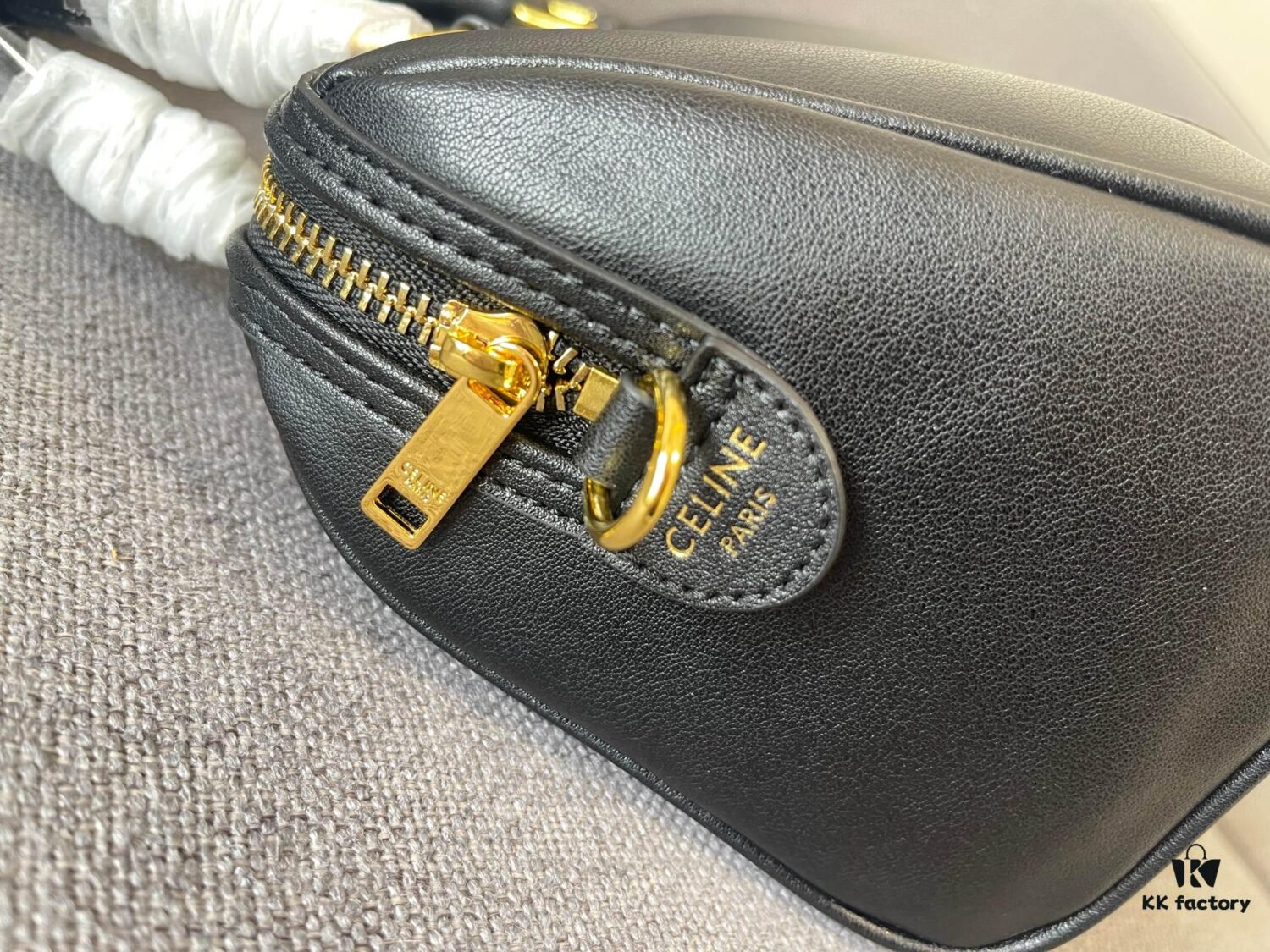 6930ac806e68136f4d9acea4 Celine Arc Triomphe Small Boston Pillow Bag in Leather and Fabric Materials