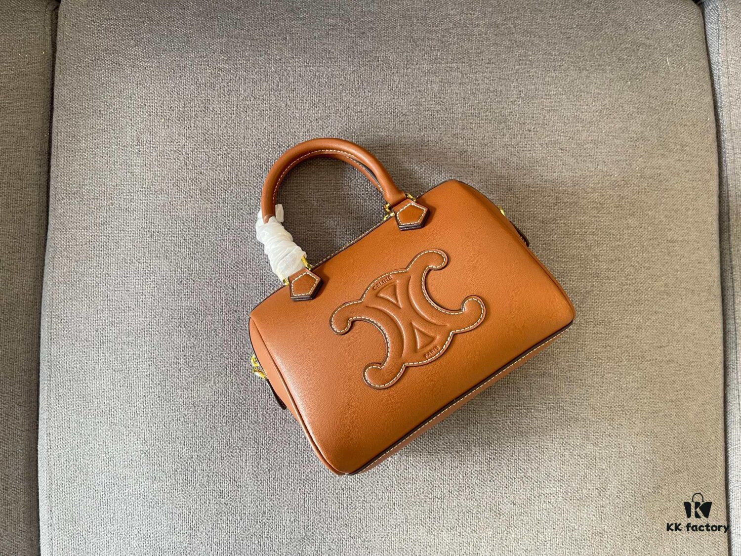 6930ac856e68136f4d9aceac Celine Arcades Small Boston Pillow Bag in Leather and Fabric Materials