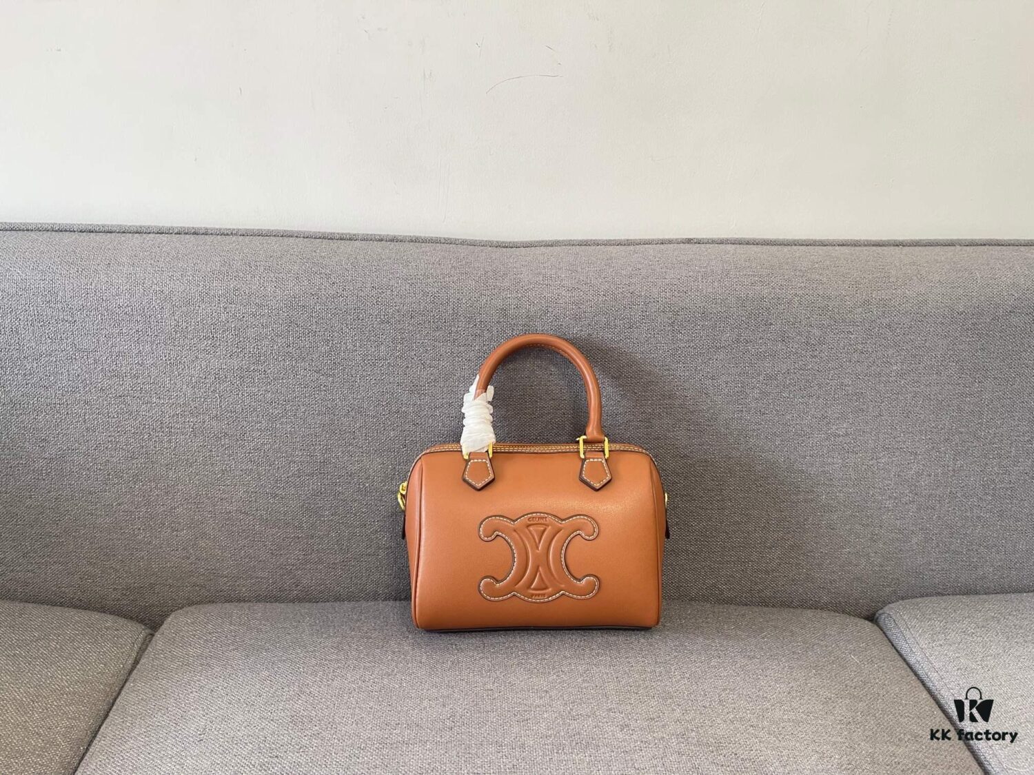 6930ac866e68136f4d9aceaf Celine Arcades Small Boston Pillow Bag in Leather and Fabric Materials