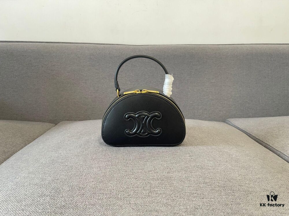 6930ac996e68136f4d9acece Celine New Logo Print Half-Moon Mini Bag