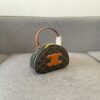 6930ac9e6e68136f4d9aced4 Celine New Logo Print Half-Moon Mini Bag