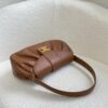 CELINE Spring/Summer New Arrival POLLY Bag - Iconic Triomphe Logo, Wave-Base Design, Full-Grain Calf Leather with Lambskin Lining