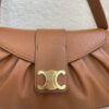 CELINE Spring/Summer New Arrival POLLY Bag - Iconic Triomphe Logo, Wave-Base Design, Full-Grain Calf Leather with Lambskin Lining