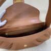 CELINE Spring/Summer New Arrival POLLY Bag - Iconic Triomphe Logo, Wave-Base Design, Full-Grain Calf Leather with Lambskin Lining