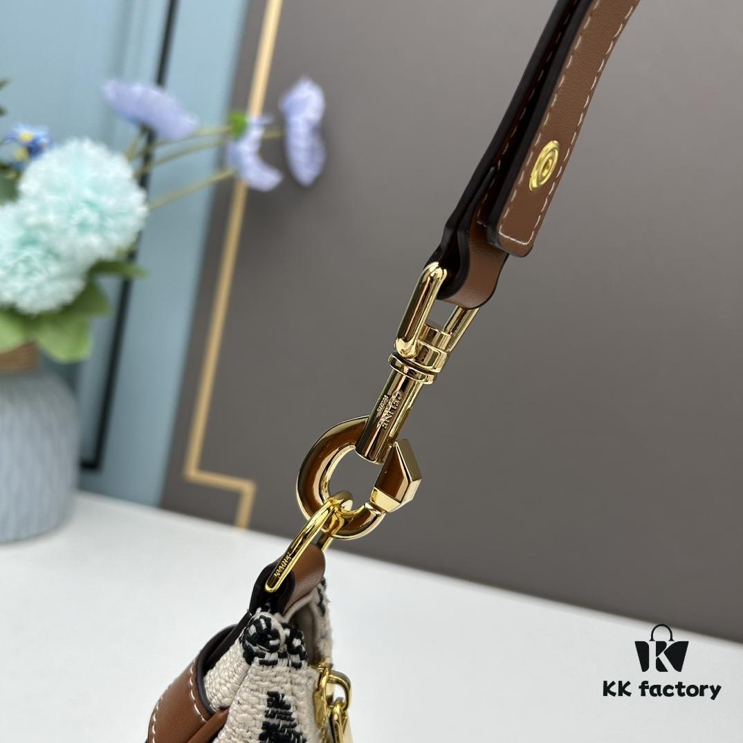 New Arrival Celine Shoulder Bag, Vintage Style, Large Capacity, Minimalist Letter Design, 24*13cm, Model No. 3988