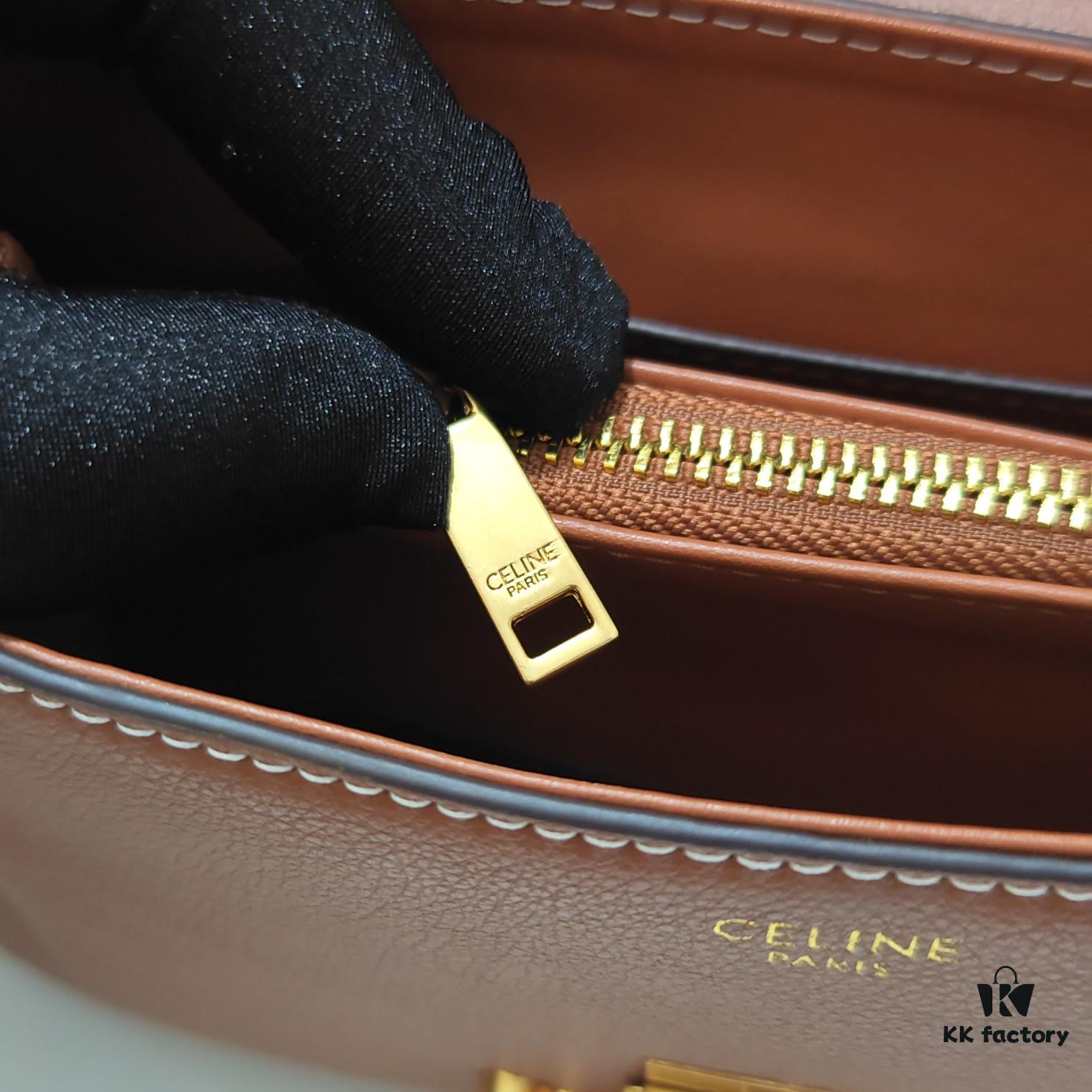 6930acf16e68136f4d9acf71 Top Quality Original Mini Celine 2024 New Triumph Arch Handbag, Crisply Textured Calfskin
