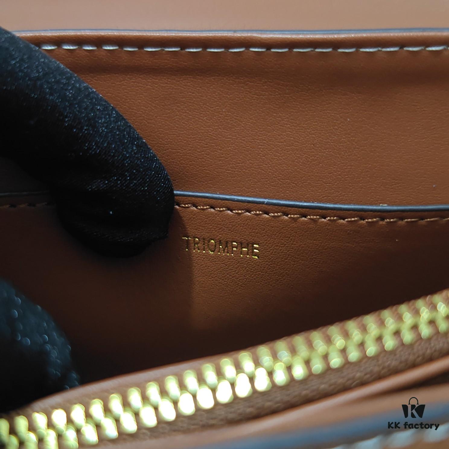 6930acf16e68136f4d9acf72 Top Quality Original Mini Celine 2024 New Triumph Arch Handbag, Crisply Textured Calfskin