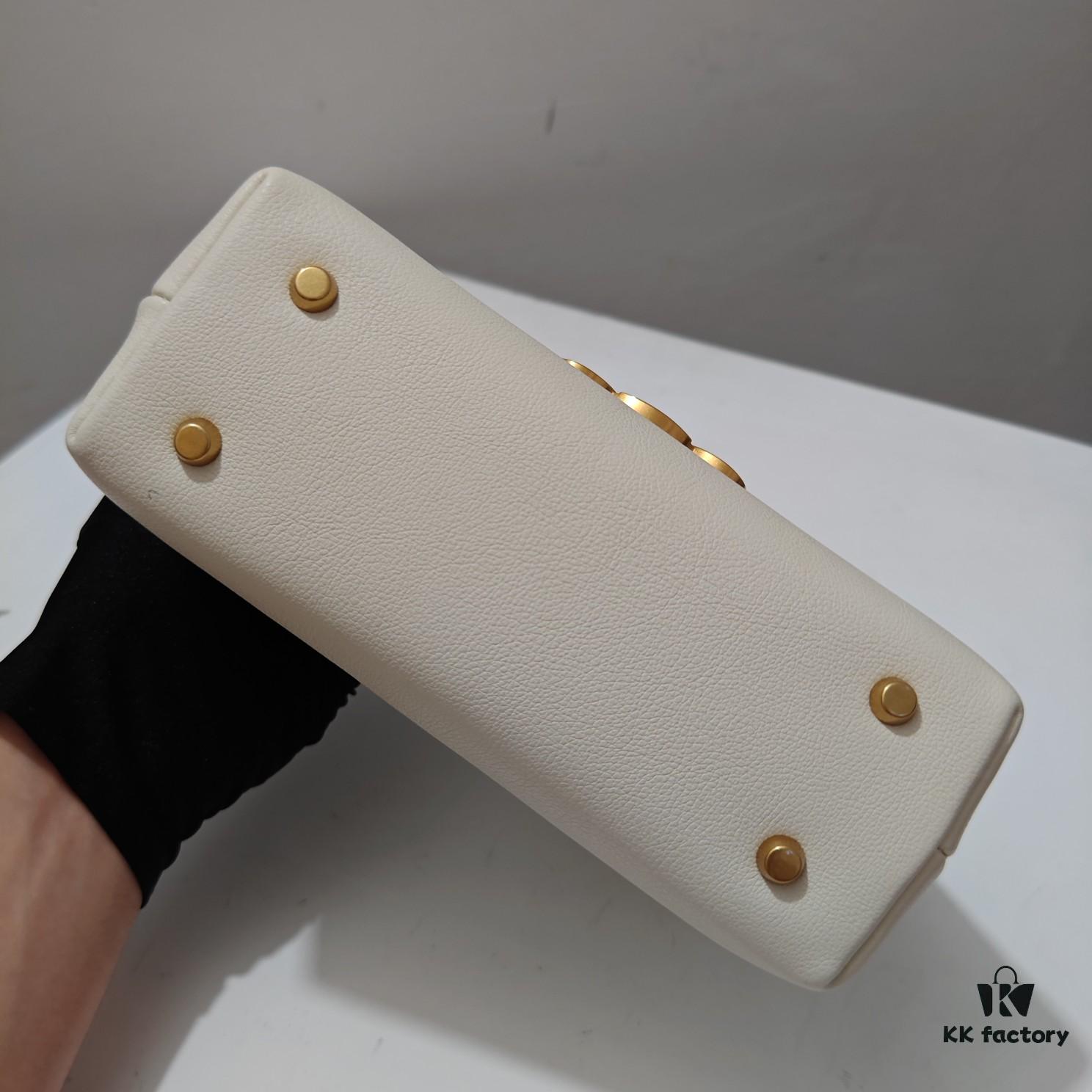 Quality Upgrade Small Size Celine 2024 New Archival Bag in Crispy Calf Leather