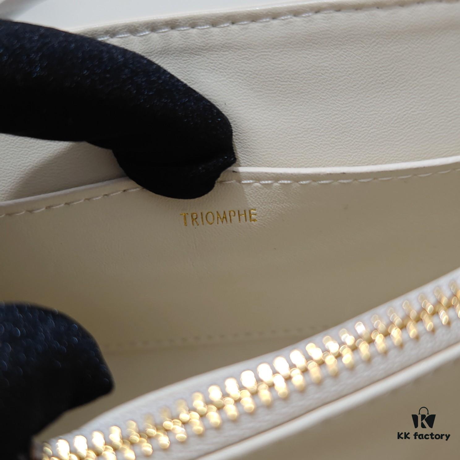 Quality Upgrade Small Size Celine 2024 New Archival Bag in Crispy Calf Leather