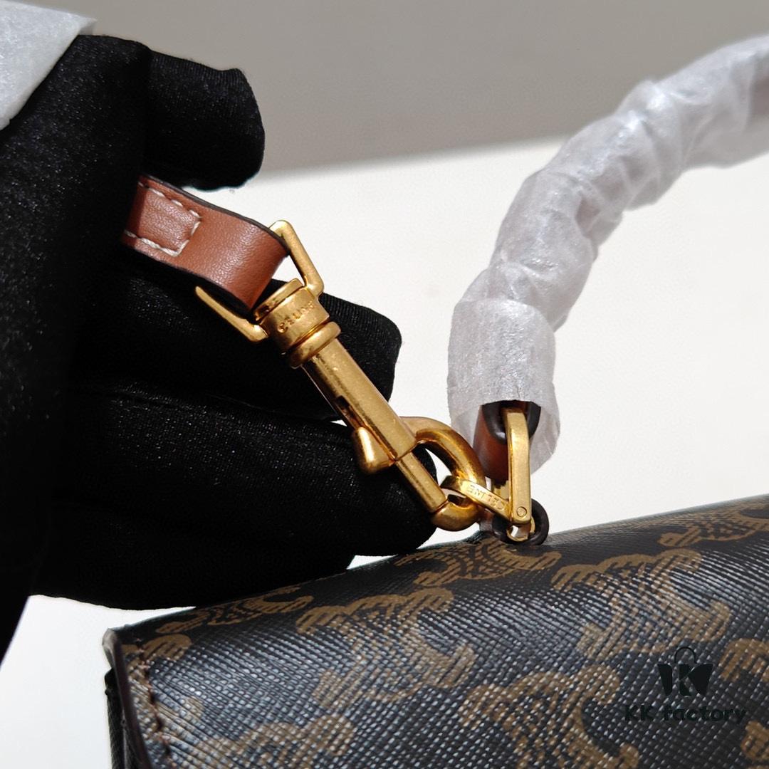 6930acfb6e68136f4d9acf8b Top-Grade Cowhide, Crisply Textured Leather, Celine 2024 New Arrival Archival Handbag
