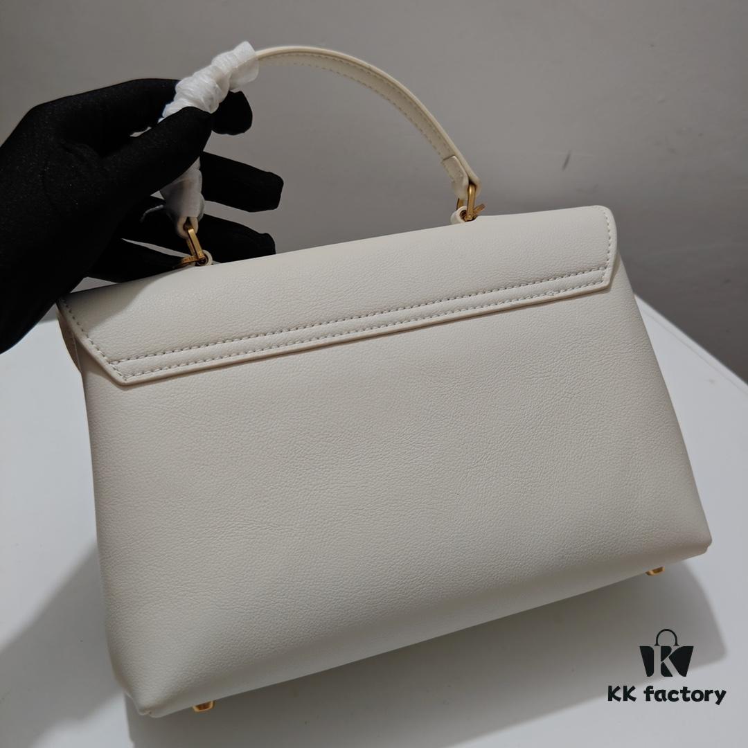 Litchi-Texture Cowhide Celine 2024 New Archival Handbag, Large Size 25cm