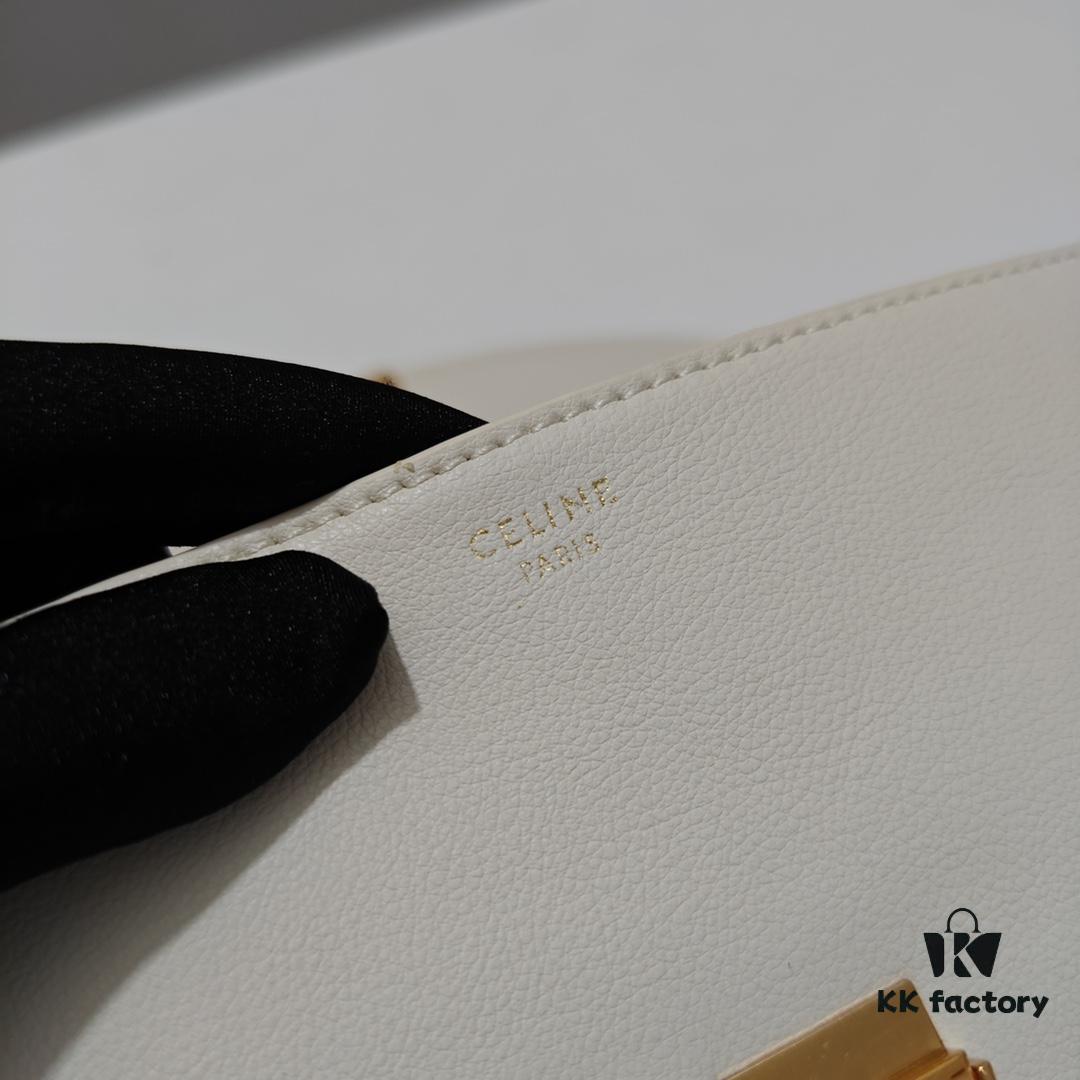 Litchi-Texture Cowhide Celine 2024 New Archival Handbag, Large Size 25cm