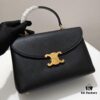 6930ad086e68136f4d9acfa8 Top-Grade Cowhide, Crinkle Grain Leather, Celine 2024 New Arrival Archway Handbag, Minimalist and Exquisite Design in Large Size 25cm