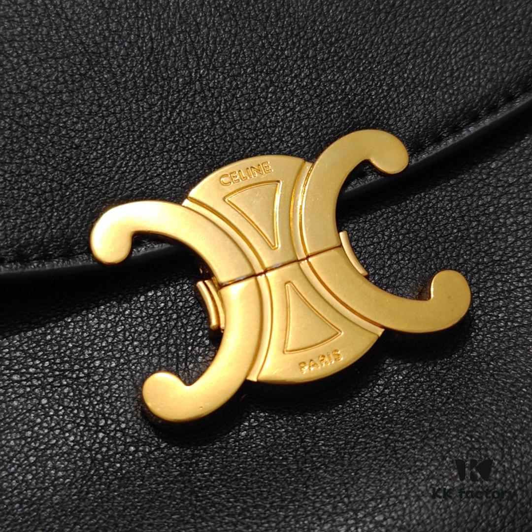 6930ad0a6e68136f4d9acfac Top-Grade Cowhide, Crinkle Grain Leather, Celine 2024 New Arrival Archway Handbag, Minimalist and Exquisite Design in Large Size 25cm