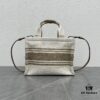 CABAS THAIS Small Celine Striped Fabric Tote Bag - Handheld, Shoulder, Crossbody