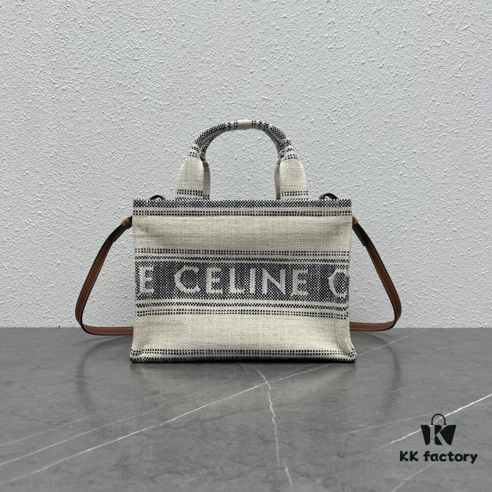 6930ad106e68136f4d9acfbb CABAS THAIS Small Celine Jacquard Striped Fabric Tote Bag - Handheld, Shoulder or Crossbody