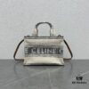 6930ad106e68136f4d9acfbb CABAS THAIS Small Celine Jacquard Striped Fabric Tote Bag - Handheld, Shoulder or Crossbody