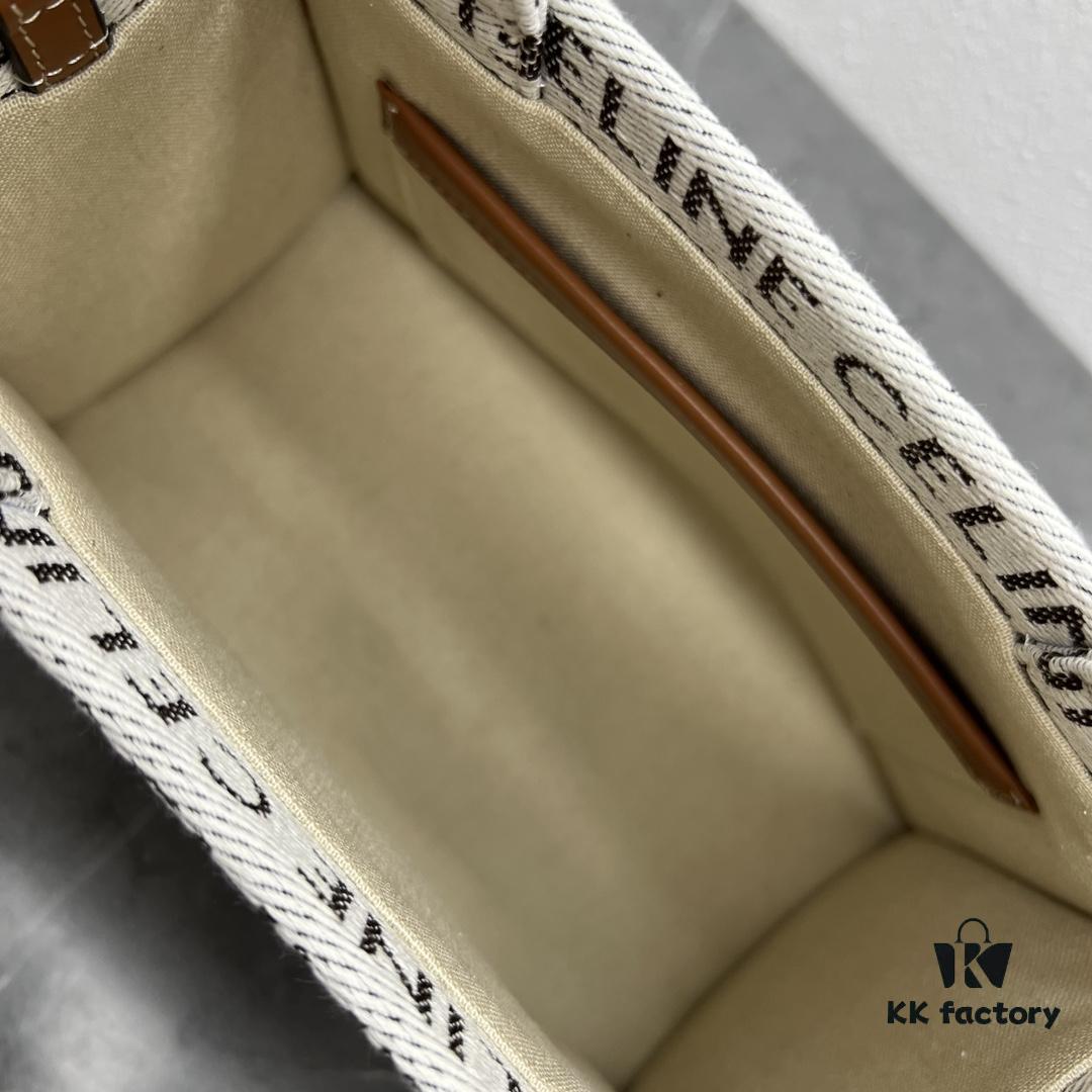 6930ad146e68136f4d9acfc0 CELINE CABAS THAIS | New Autumn All-Over Print Fabric Small Tote Bag with Calfskin Trims