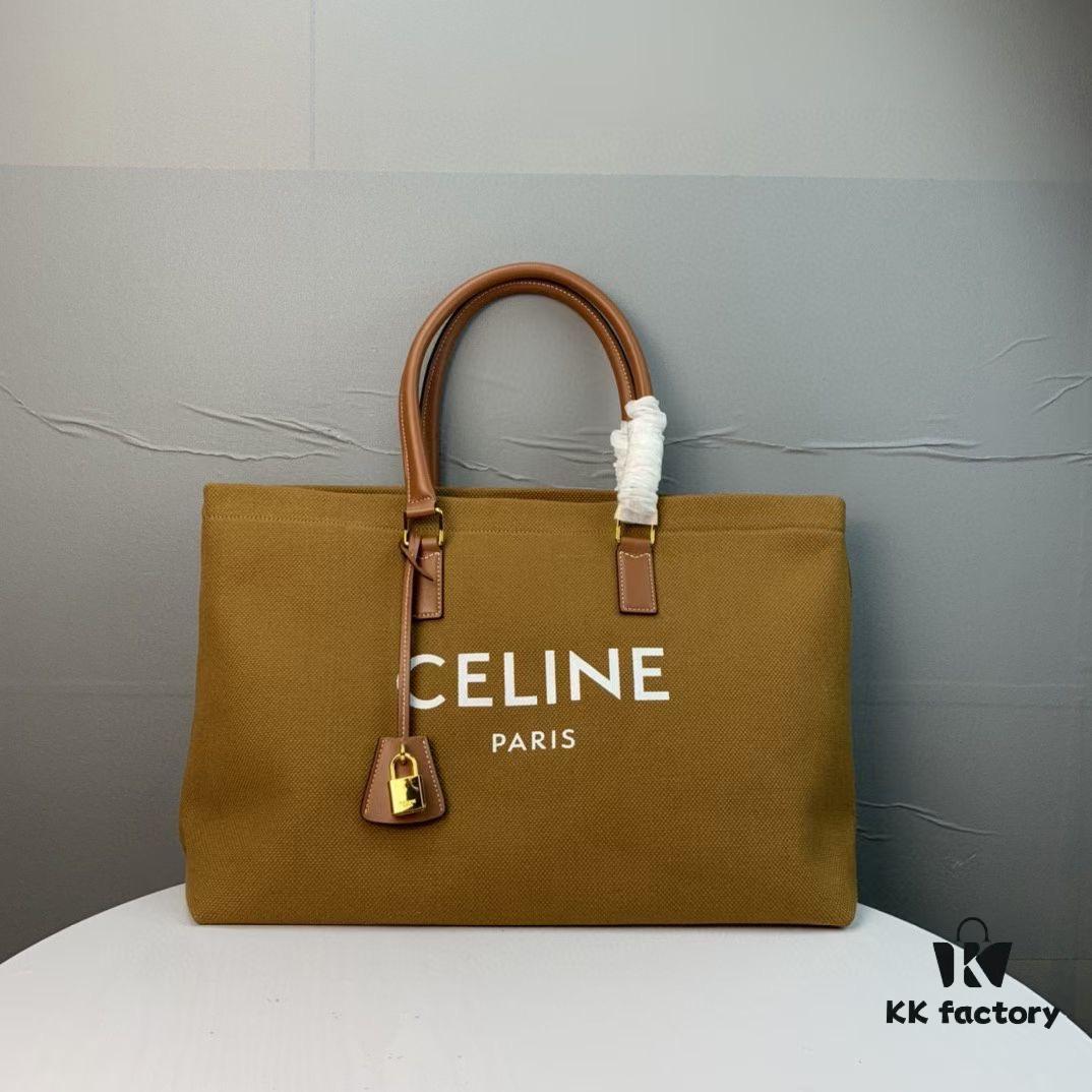 6930ad236e68136f4d9acfdd New Arrival 🔅 CABAS CELINE Canvas and Calfskin Crossbody Bag