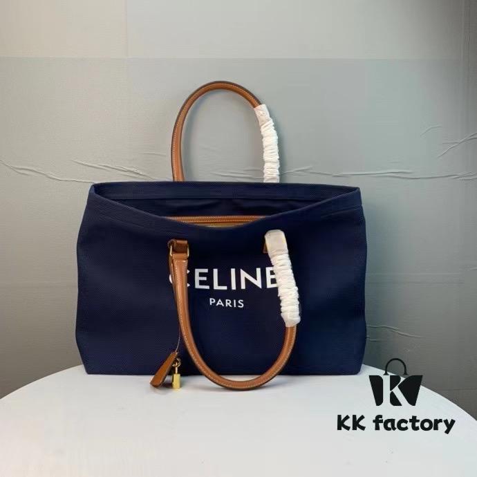 New Arrival 🔅 CABAS CELINE Canvas and Calfskin Crossbody Bag
