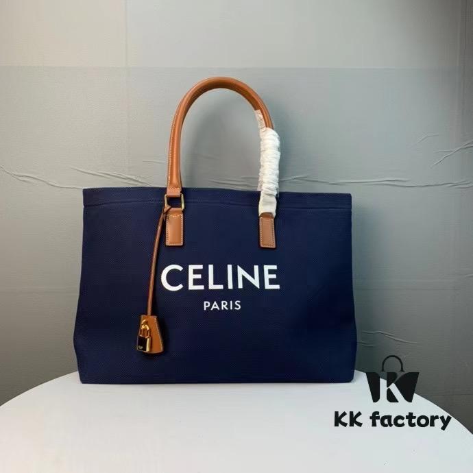 New Arrival 🔅 CABAS CELINE Canvas and Calfskin Crossbody Bag