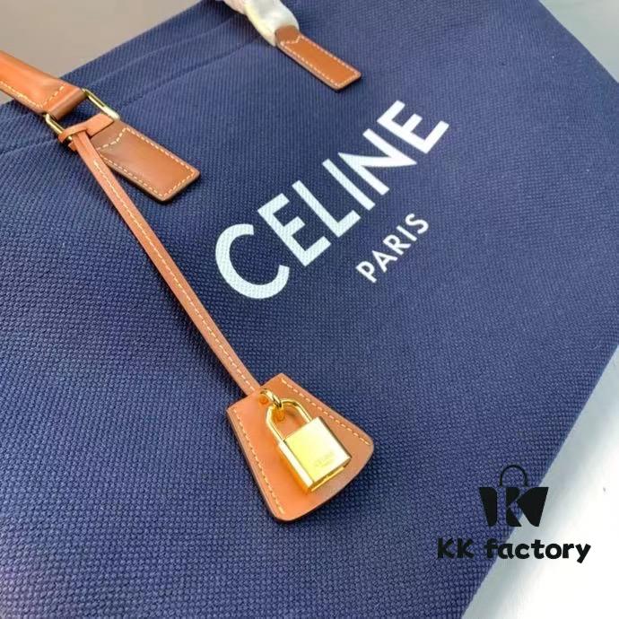 New Arrival 🔅 CABAS CELINE Canvas and Calfskin Crossbody Bag