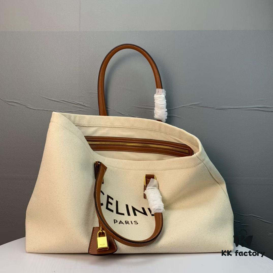 6930ad326e68136f4d9ad004 New Arrival 🔅 CABAS CELINE Printed Canvas and Calfskin Crossbody Tote Bag