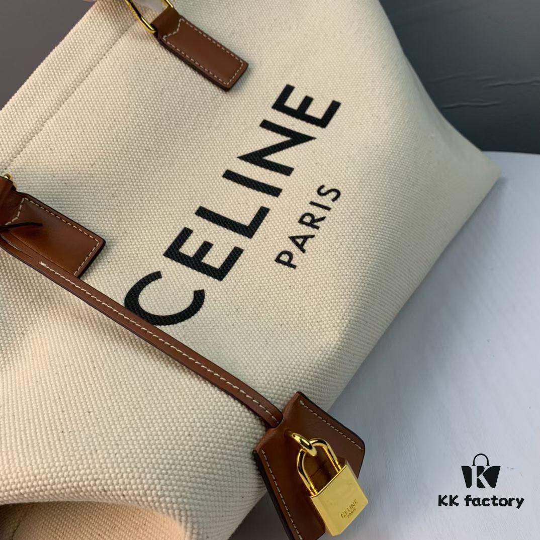 6930ad336e68136f4d9ad005 New Arrival 🔅 CABAS CELINE Printed Canvas and Calfskin Crossbody Tote Bag
