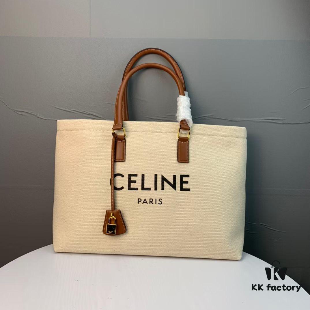 6930ad336e68136f4d9ad006 New Arrival 🔅 CABAS CELINE Printed Canvas and Calfskin Crossbody Tote Bag