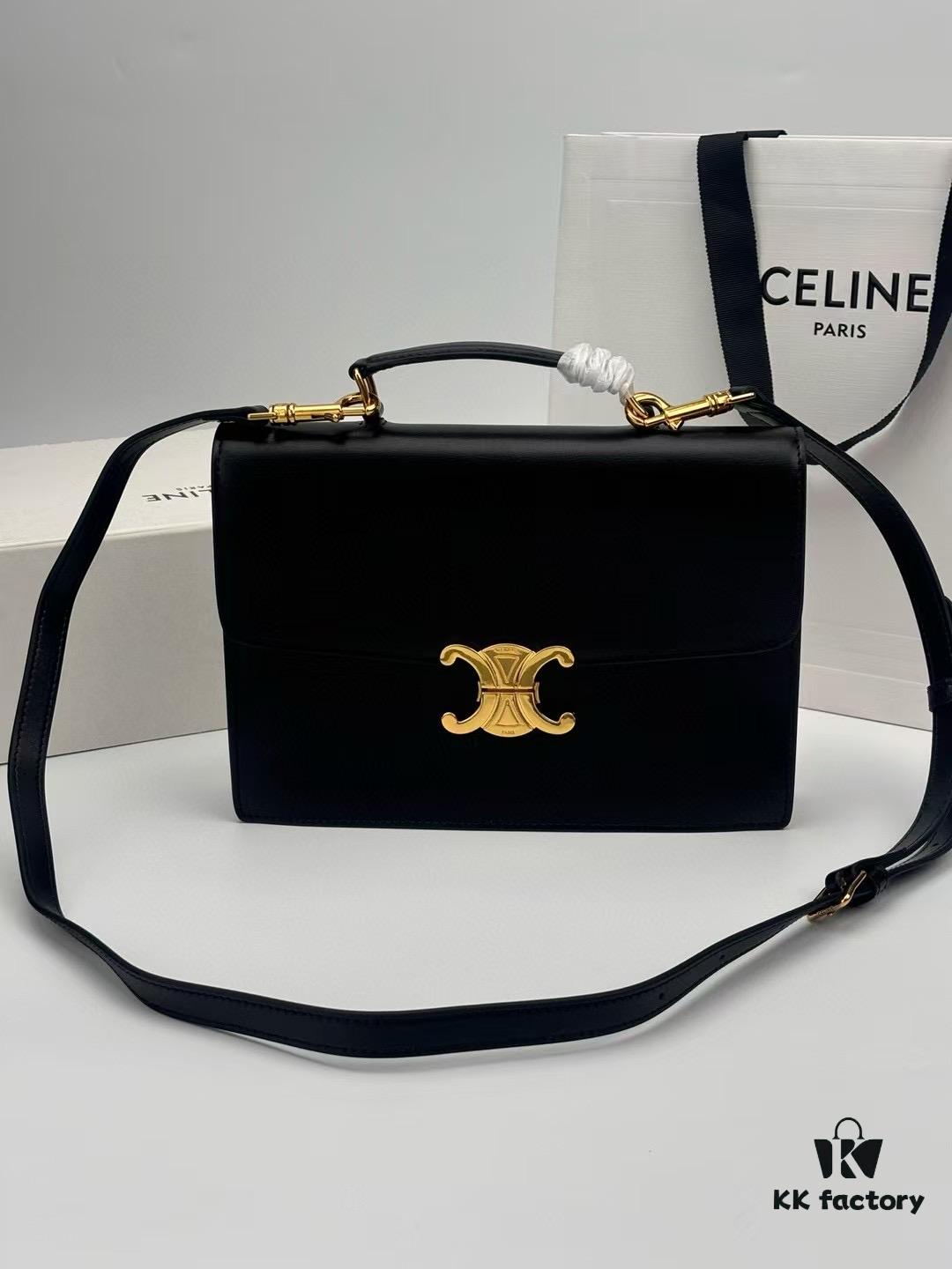 Top Quality Original 2025 New Celine Men's Leather Messenger Bag