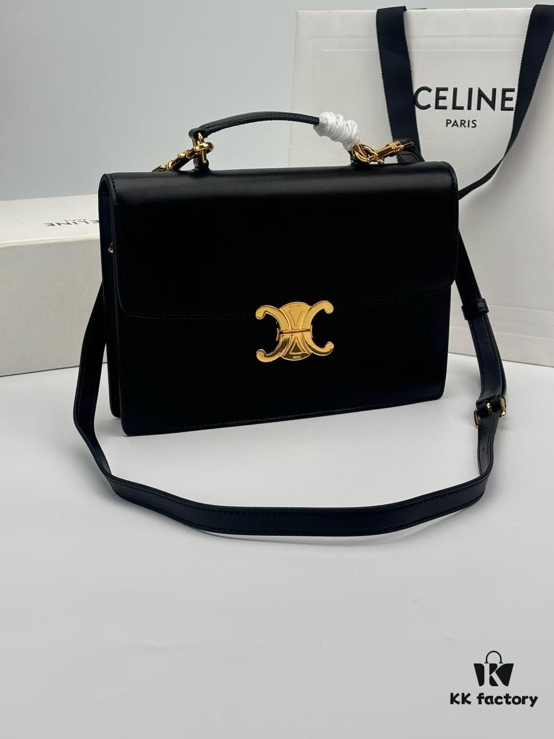 Top Quality Original 2025 New Celine Men's Leather Messenger Bag