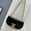 6930ad606e68136f4d9ad05a Upgraded Release Celine 2024 New Model Chain Half-Moon Bag, Box Leather with Arc de Triomphe Metal Clasp Closure