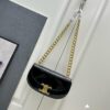 6930ad606e68136f4d9ad05b Upgraded Release Celine 2024 New Model Chain Half-Moon Bag, Box Leather with Arc de Triomphe Metal Clasp Closure
