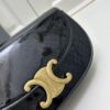6930ad606e68136f4d9ad05c Upgraded Release Celine 2024 New Model Chain Half-Moon Bag, Box Leather with Arc de Triomphe Metal Clasp Closure