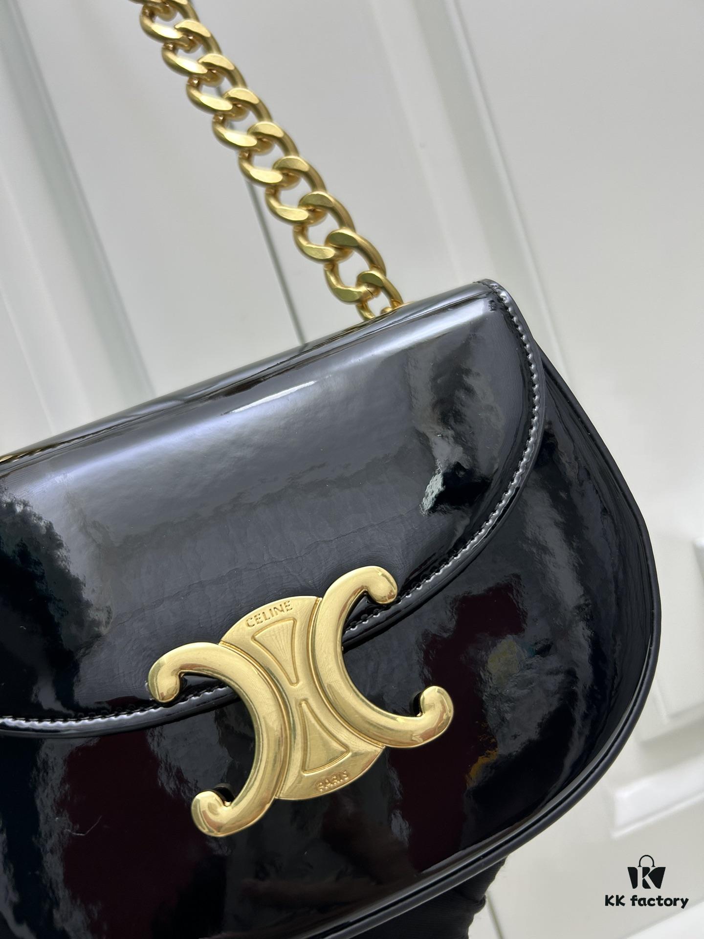 Upgraded Release Celine 2024 New Chain Saddle Bag