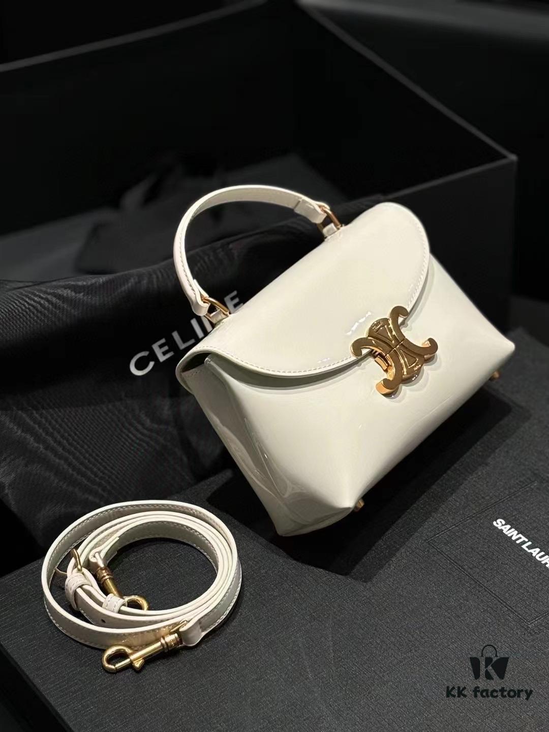6930ad666e68136f4d9ad06a Top-tier Release Celine 2024 New Arrival Arc Triomphe Bag Patent Leather Mini Size 20.5x13x8