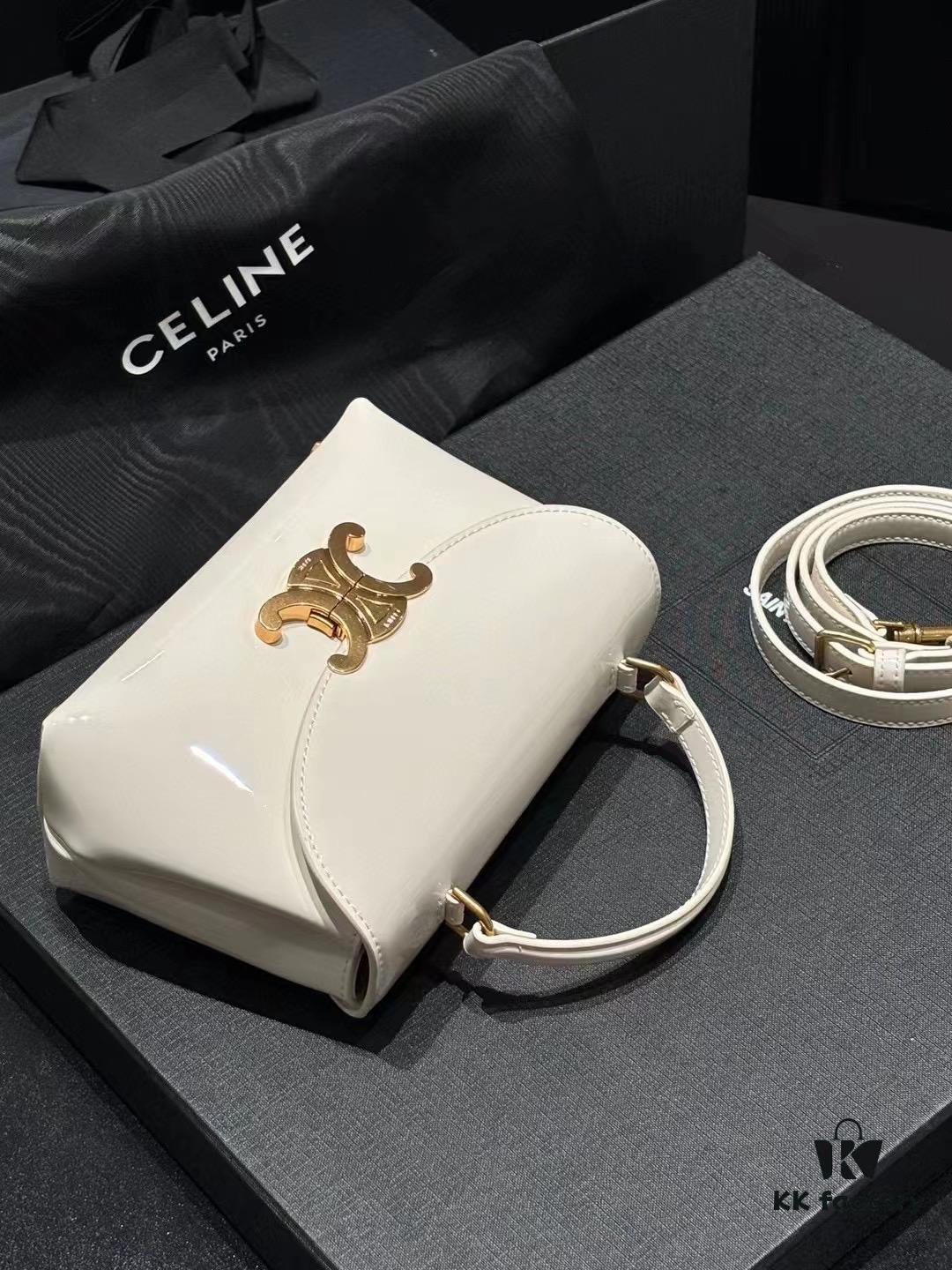 6930ad676e68136f4d9ad06b Top-tier Release Celine 2024 New Arrival Arc Triomphe Bag Patent Leather Mini Size 20.5x13x8