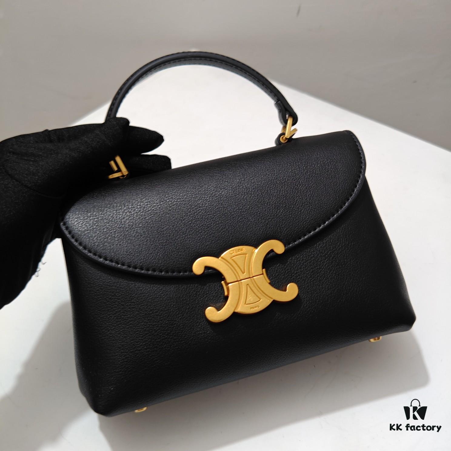 6930ad6b6e68136f4d9ad071 Top Quality Original Mini Celine 2024 New Triumph Arch Handbag, Crisply Textured Calfskin