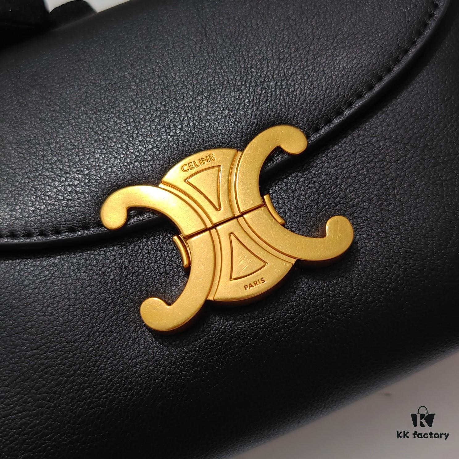 6930ad6d6e68136f4d9ad075 Top Quality Original Mini Celine 2024 New Triumph Arch Handbag, Crisply Textured Calfskin