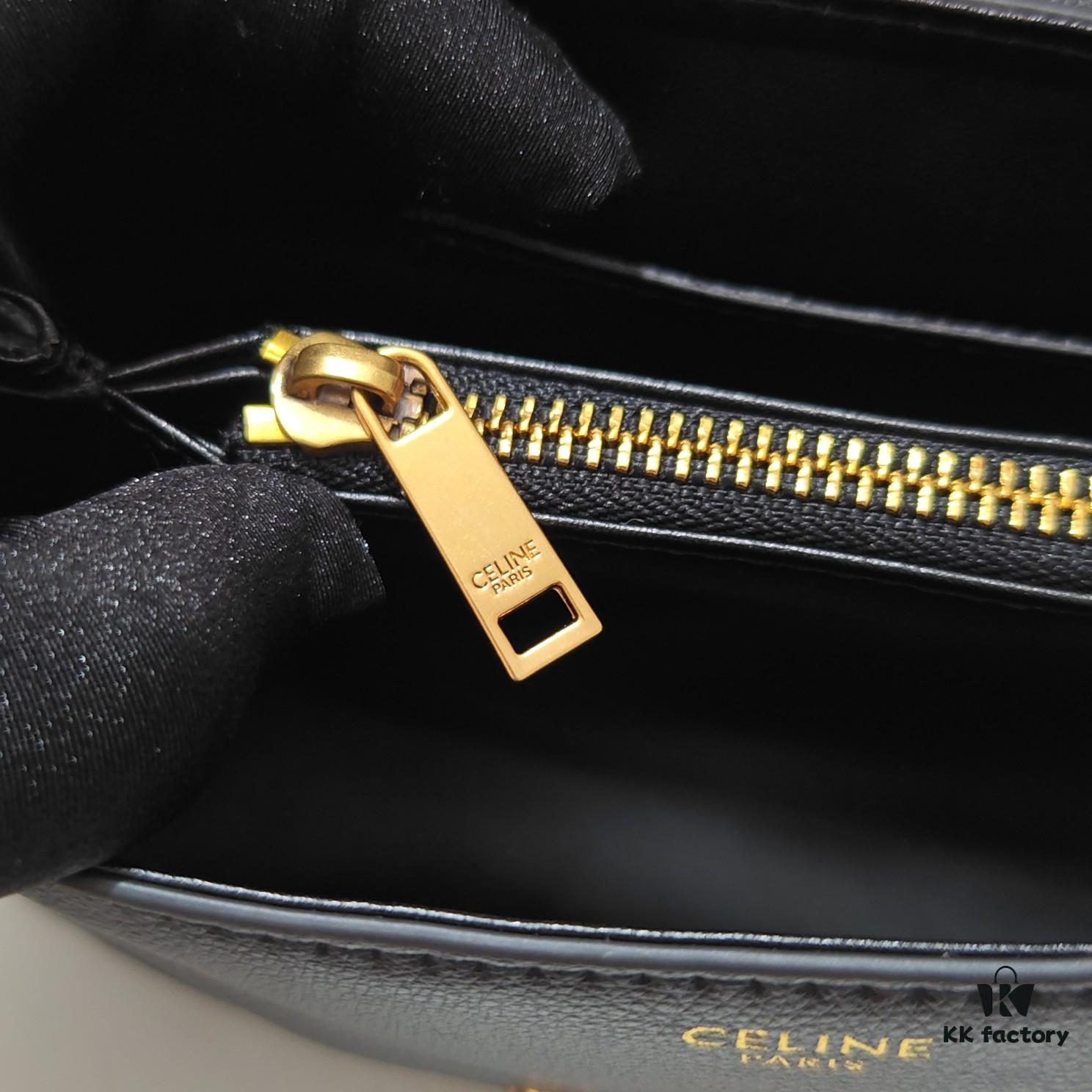 6930ad6d6e68136f4d9ad076 Top Quality Original Mini Celine 2024 New Triumph Arch Handbag, Crisply Textured Calfskin